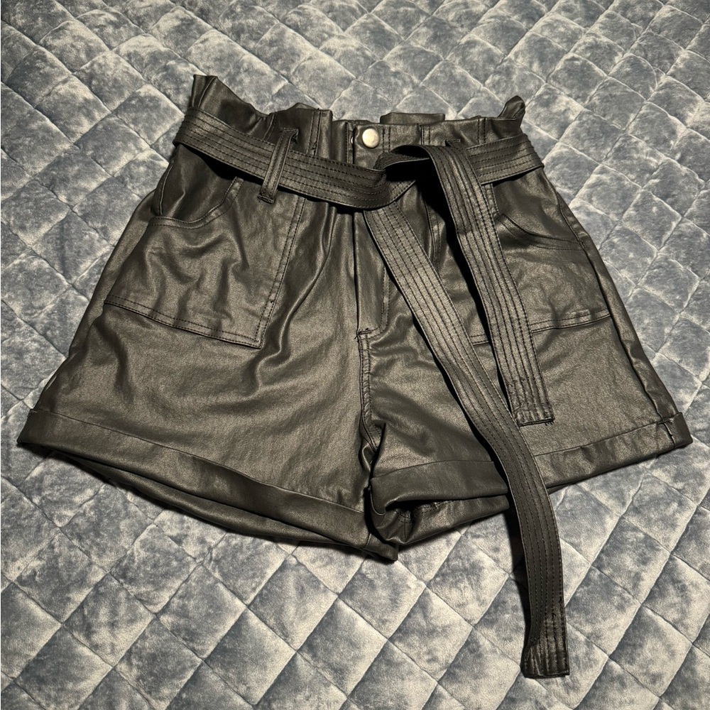 Akira Faux Leather Shorts